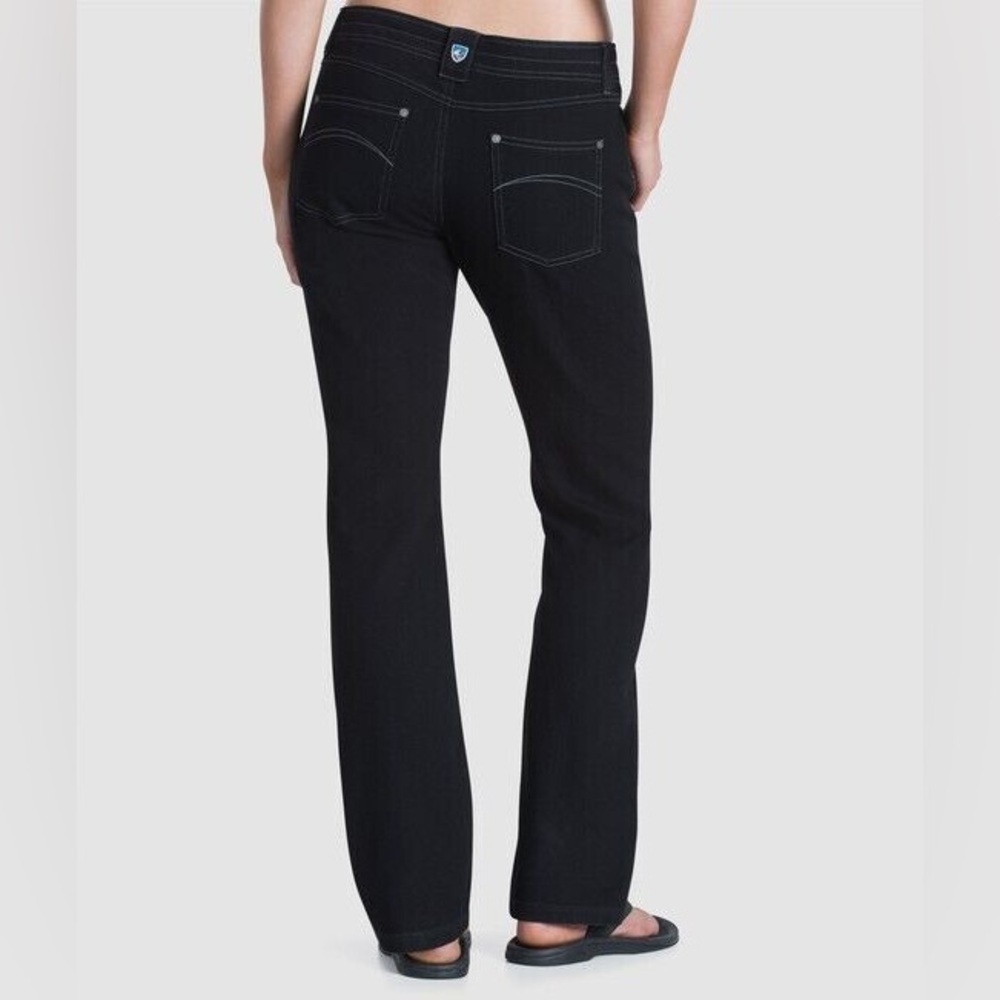 Kuhl women’s outdoorsy 5 pocket style black‎ straight fit jeans Sz-6R U10